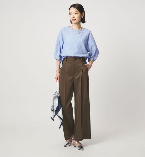 UNITED ARROWS green label relaxing「［size SHORT/TALLあり］ツイル イージー ワイド パンツ」|スラックス|