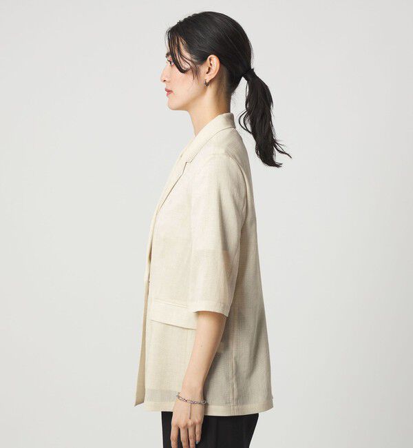 UNITED ARROWS green label relaxing「【結論シリーズ】シアーエアミドルスリーブジャケット［size SHORTあり］」|テーラードジャケット|