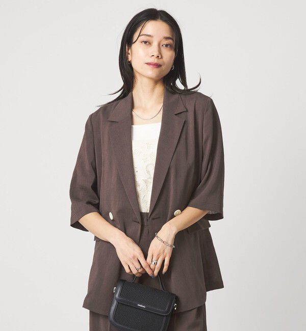 UNITED ARROWS green label relaxing「【結論シリーズ】シアーエアミドルスリーブジャケット［size SHORTあり］」|テーラードジャケット|