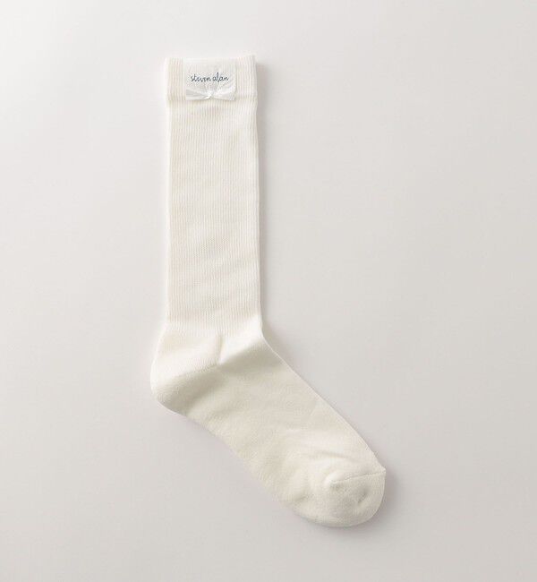 STEVEN ALAN「＜Steven Alan＞ ミドル ホーズ ソックス」|ソックス|WHITE