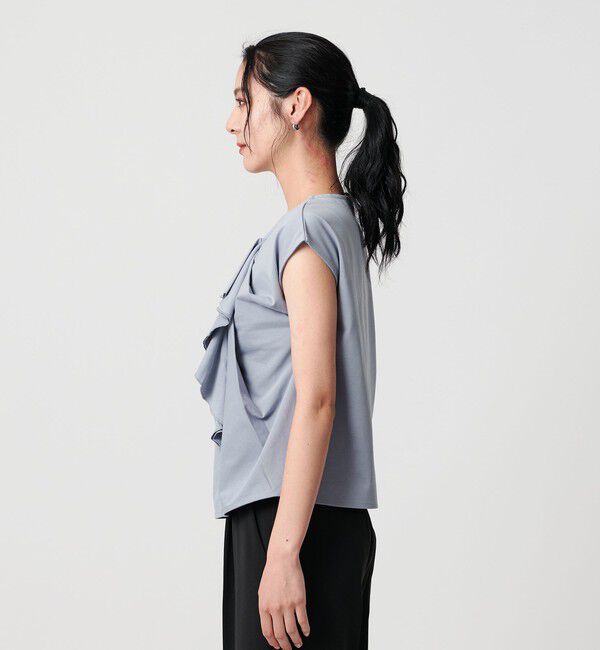 BEAUTY&YOUTH UNITED ARROWS「【WEB限定】ラッフルフレンチスリーブ プルオーバー -汗染み防止-」|Tシャツ・カットソー|