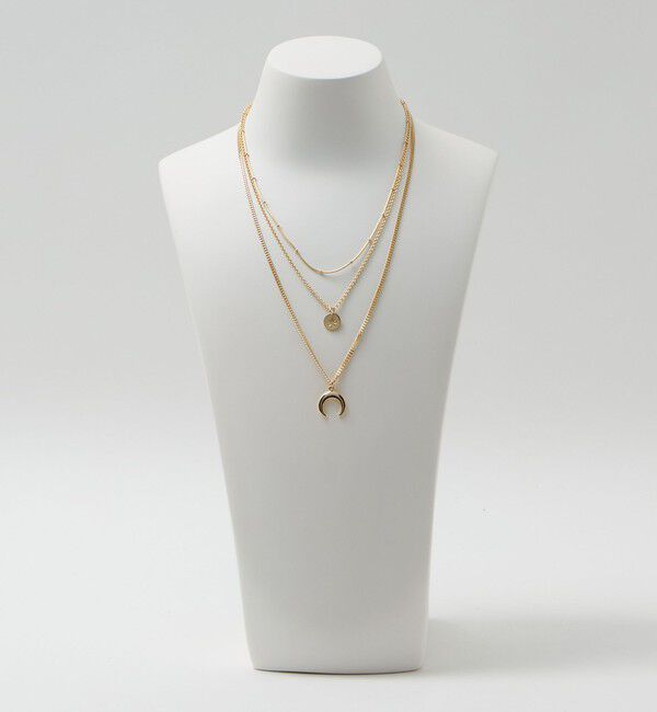 BEAUTY&YOUTH UNITED ARROWS「ムーンモチーフ 3連 ネックレス」|ネックレス|