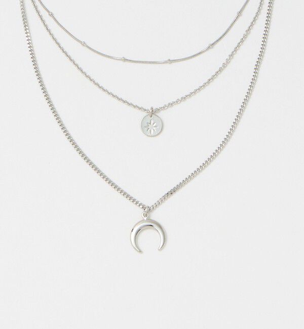 BEAUTY&YOUTH UNITED ARROWS「ムーンモチーフ 3連 ネックレス」|ネックレス|