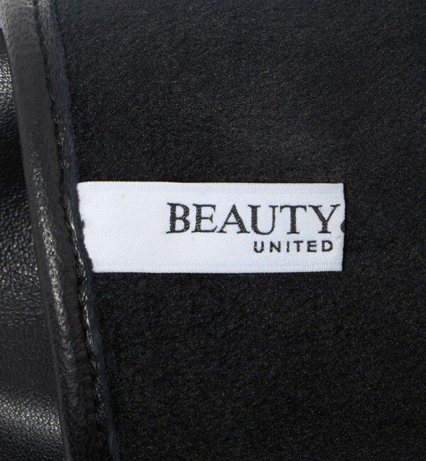 BEAUTY&YOUTH UNITED ARROWS「レザー&times;レオパードスエード コンビ リボン グローブ」|手袋|