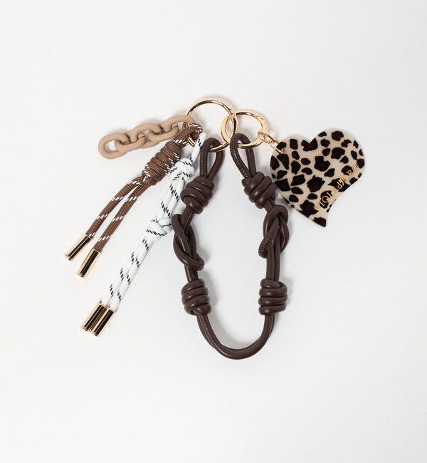 BEAUTY&YOUTH UNITED ARROWS「＜VIOLAd&rsquo;ORO＞レオパード ハート バッグチャーム」|キーケース|DK.BROWN