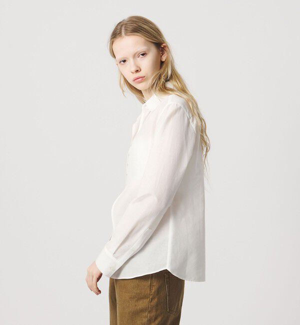 ATTISESSION「＜ATTISESSION＞コットン シルク ホック シャツ」|シャツ・ブラウス|