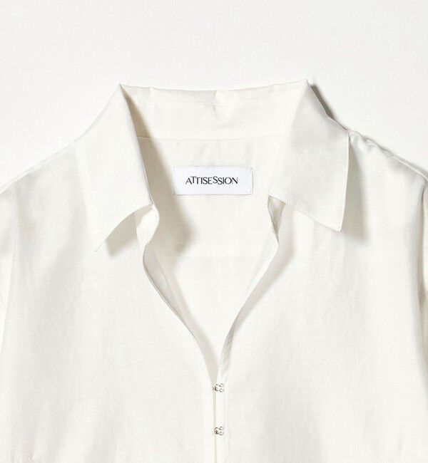 ATTISESSION「＜ATTISESSION＞コットン シルク ホック シャツ」|シャツ・ブラウス|