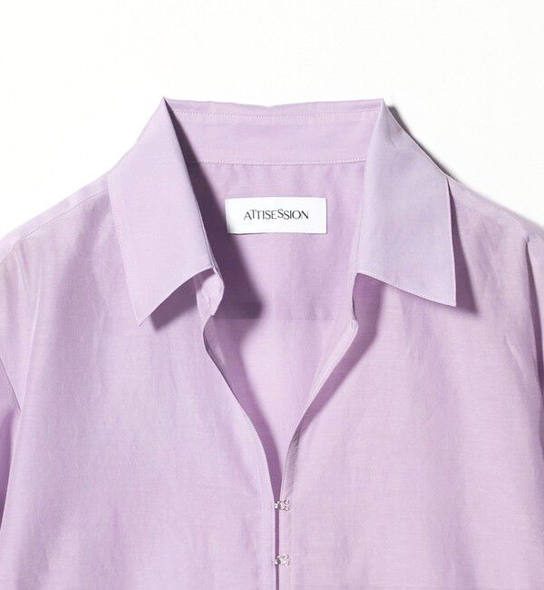 ATTISESSION「＜ATTISESSION＞コットン シルク ホック シャツ」|シャツ・ブラウス|