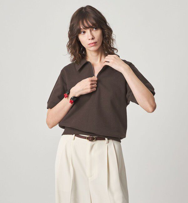 STEVEN ALAN「＜Steven Alan＞コットン スウェット ハーフジップ プルオーバー」|Tシャツ・カットソー|