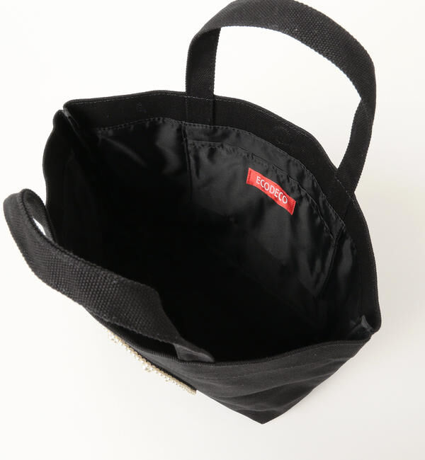 Ray BEAMS 「ECODECO / ブラック キャンバス トートバッグ」|トートバッグ|