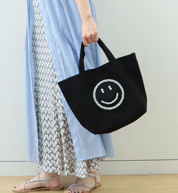 Ray BEAMS 「ECODECO / ブラック キャンバス トートバッグ」|トートバッグ|