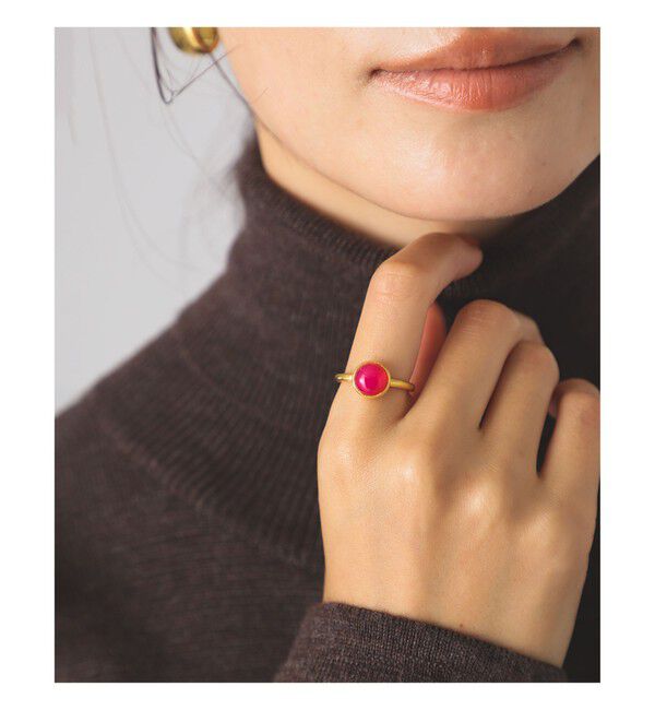 Demi-Luxe BEAMS 「Fruitsjolie / パープルピンク カルセドニー リング」|その他|