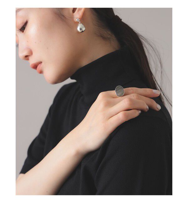 Demi-Luxe BEAMS 「PLOW / ブラックシェル リング」|その他|SILVER
