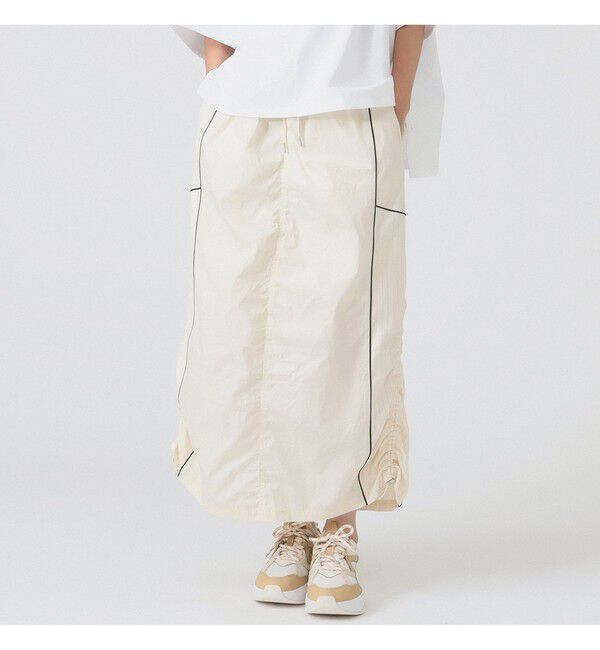 Ray BEAMS 「ストライプ キリカエ トラックスカート」|スカート|