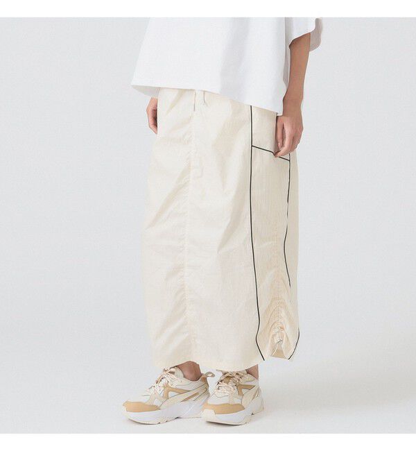 Ray BEAMS 「ストライプ キリカエ トラックスカート」|スカート|