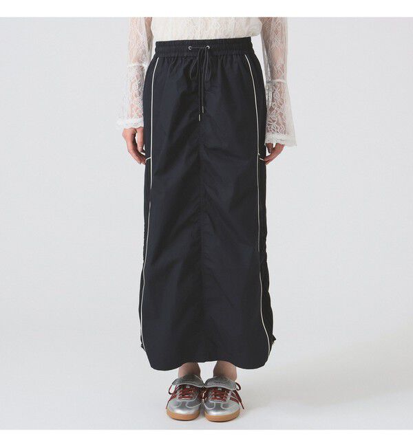 Ray BEAMS 「ストライプ キリカエ トラックスカート」|スカート|