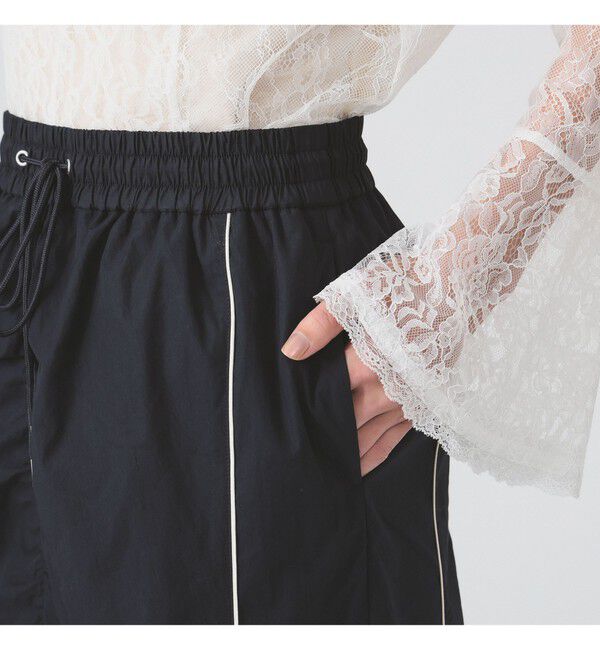 Ray BEAMS 「ストライプ キリカエ トラックスカート」|スカート|