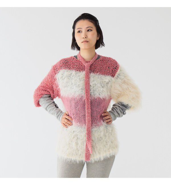 BEAMSBOY「maturely / スリーヤーン ボウタイ ロングスリーブ」|ニット・セーター|