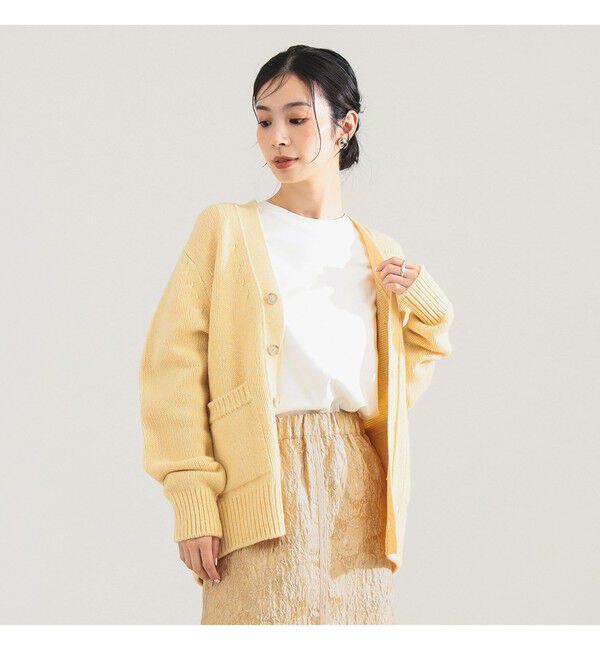 Demi-Luxe BEAMS 「【別注】SLOANE / 5ゲージ Vネック カーディガン」|ニット・セーター|別注YELLOW