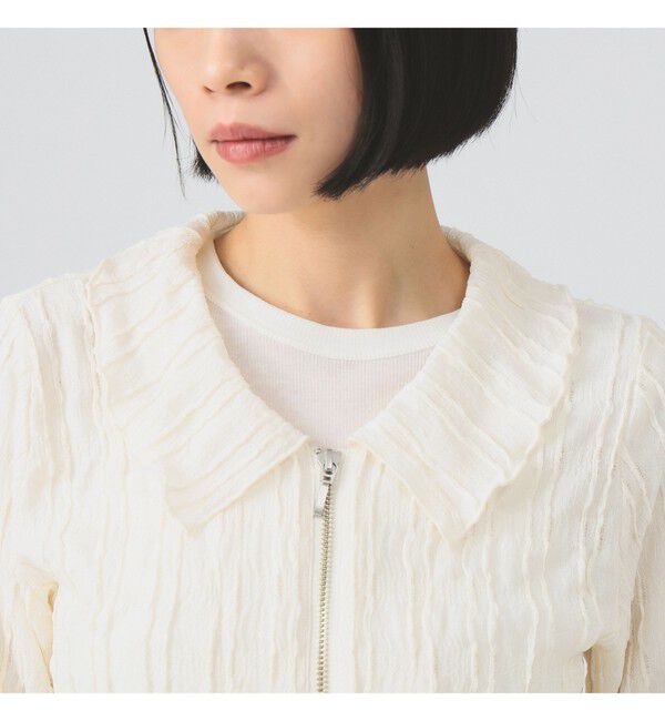 Ray BEAMS 「カット ジャカード ジップ シャツ」|シャツ・ブラウス|