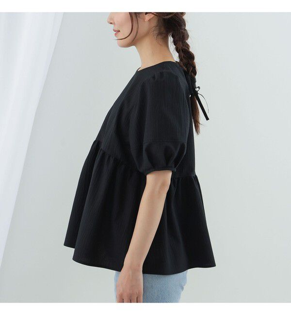 Ray BEAMS 「ランタンスリーブ ギャザー ブラウス」|シャツ・ブラウス|