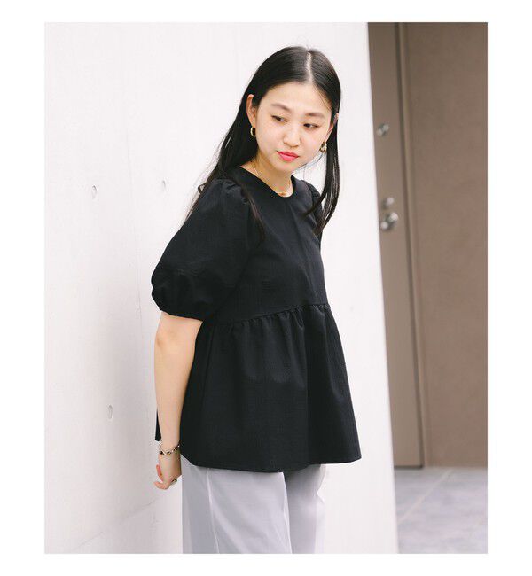 Ray BEAMS 「ランタンスリーブ ギャザー ブラウス」|シャツ・ブラウス|