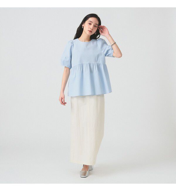 Ray BEAMS 「ランタンスリーブ ギャザー ブラウス」|シャツ・ブラウス|