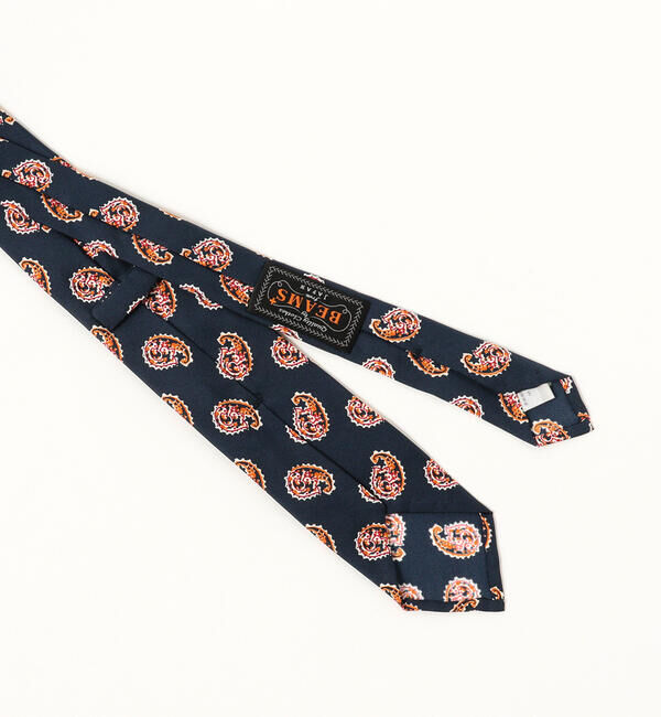 BEAMS PLUS「BEAMS PLUS / シルク ペイズリー プリント タイ」|ネクタイ・蝶ネクタイ|