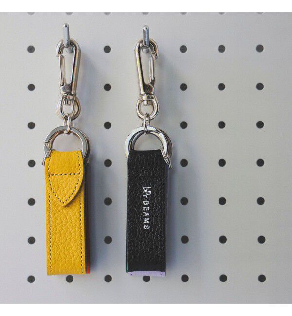 BEAMS「レザーストラップ キーホルダー」|キーケース|BLACK