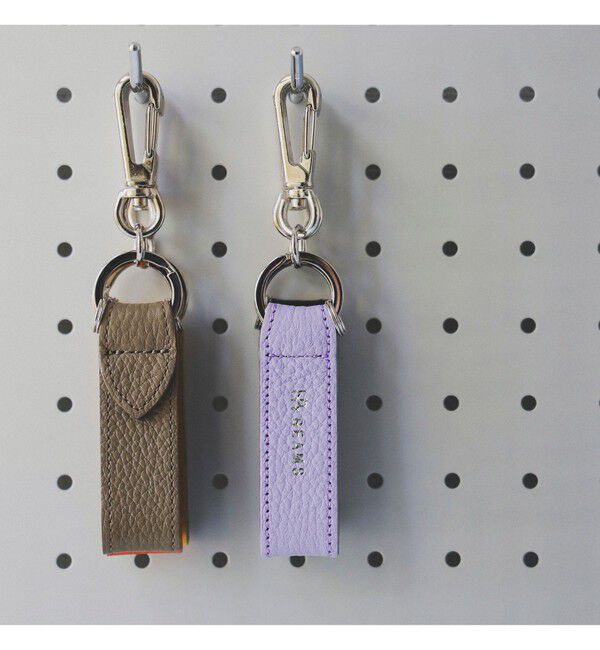 BEAMS「レザーストラップ キーホルダー」|キーケース|LAVENDER