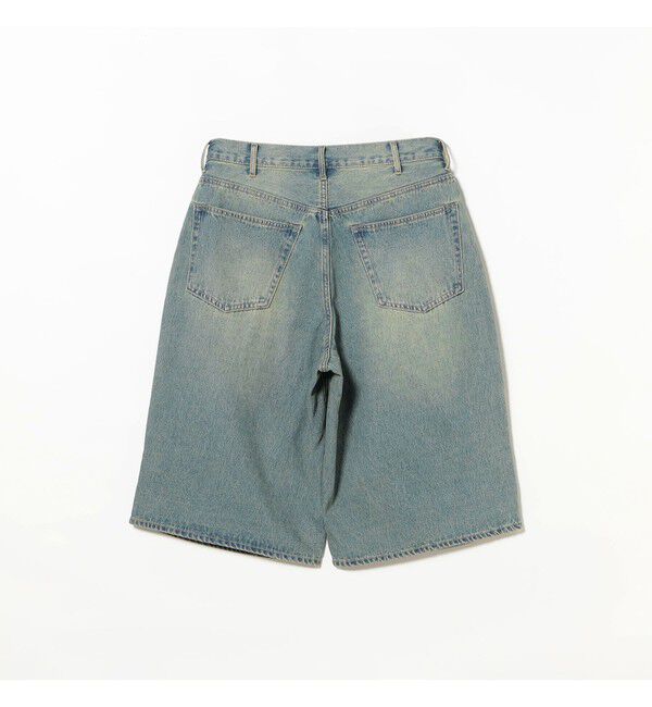 BEAMS「5ポケット クウォーターレングス ワイドデニム」|デニム|