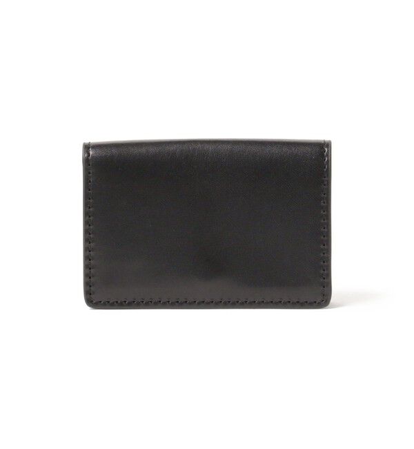 BEAMS「2つ折り レザー カードケース」|財布|BLACK