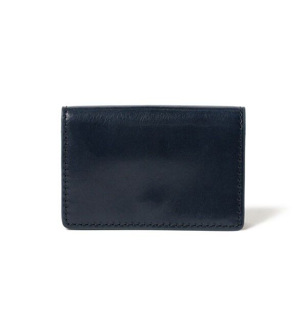 BEAMS「2つ折り レザー カードケース」|財布|NAVY