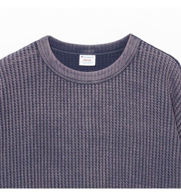 BEAMS「【別注】Champion / Big Waffle Long Sleeve Shirt」|Tシャツ・カットソー|