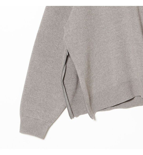 BEAMS「ワイドショートフィット 12ゲージ スリットニット」|ニット・セーター|