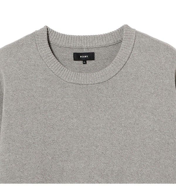 BEAMS「ワイドショートフィット 12ゲージ スリットニット」|ニット・セーター|