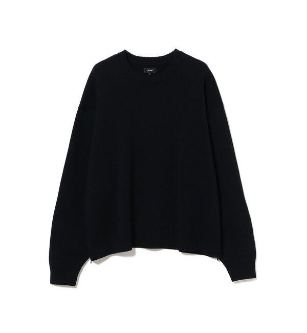BEAMS「ワイドショートフィット 12ゲージ スリットニット」|ニット・セーター|