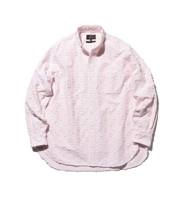 BEAMS PLUS「B.D. Classic-fit Burnout Dot Candy Stripe」|シャツ・ブラウス|