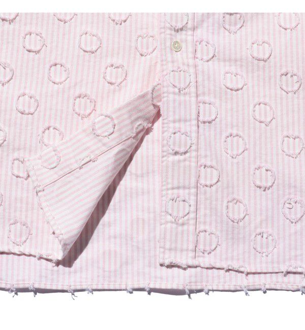 BEAMS PLUS「B.D. Classic-fit Burnout Dot Candy Stripe」|シャツ・ブラウス|