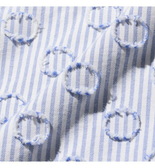 BEAMS PLUS「B.D. Classic-fit Burnout Dot Candy Stripe」|シャツ・ブラウス|