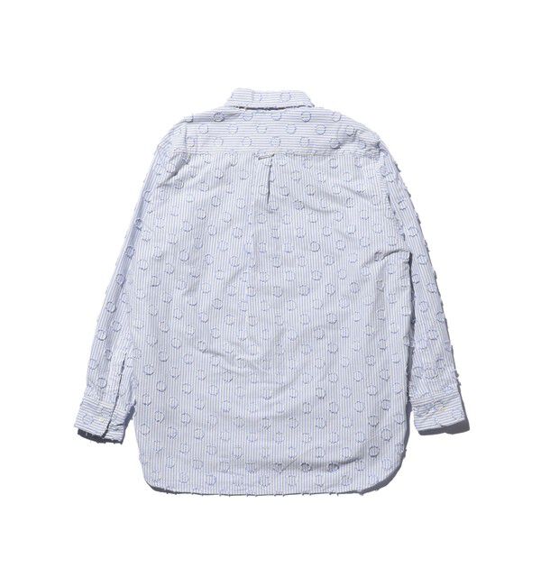 BEAMS PLUS「B.D. Classic-fit Burnout Dot Candy Stripe」|シャツ・ブラウス|