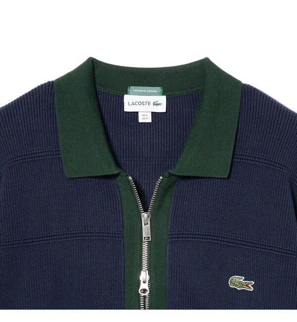 BEAMS「【別注】LACOSTE / ジップ カーディガン」|ニット・セーター|