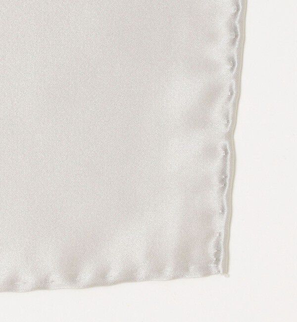 SHIPS「SHIPS: シルク 無地 チーフ」|ハンカチ|