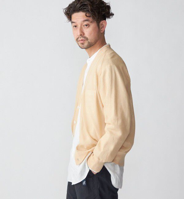 SHIPS「SHIPS: コットン/リネン サマーニット シアー Vカーディガン」|カーディガン|