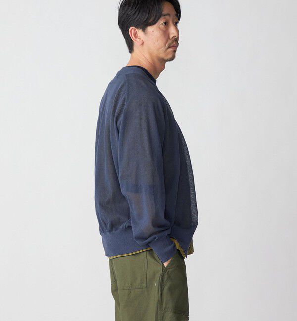 SHIPS「SHIPS: コットン/リネン サマーニット シアー Vカーディガン」|カーディガン|