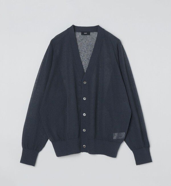 SHIPS「SHIPS: コットン/リネン サマーニット シアー Vカーディガン」|カーディガン|