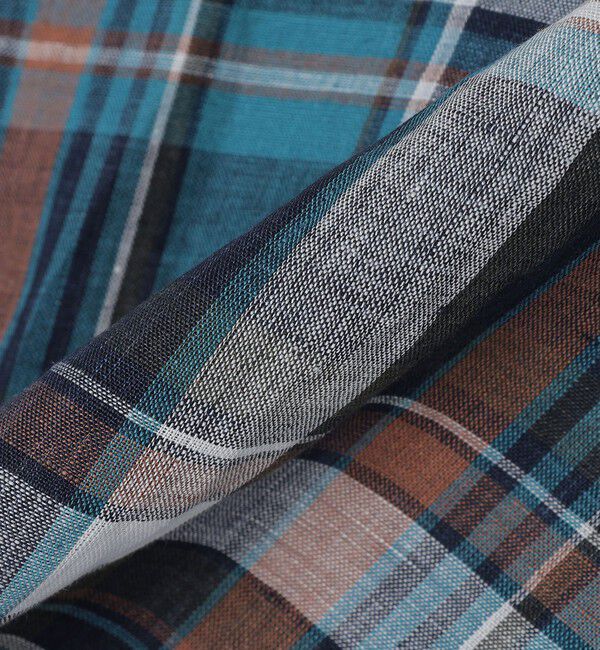 SHIPS「CORDINGS: マブチ チェック リネン シャツ」|シャツ・ブラウス|