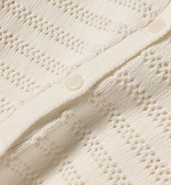 SHIPS any「SHIPS any: メッシュ ボーダー クルーネック カーディガン」|カーディガン|