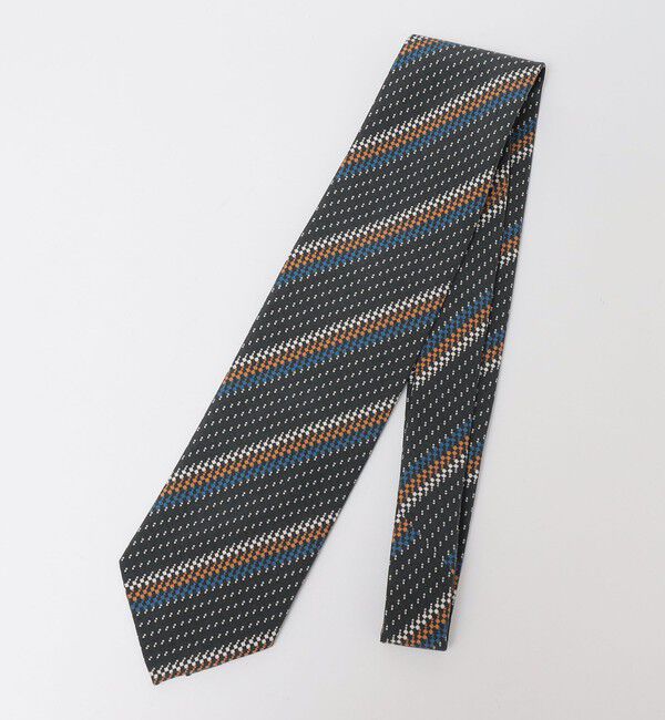 SHIPS「【SHIPS別注】Stefano cau: グラデーション プリント ネクタイ」|ネクタイ・蝶ネクタイ|ネイビー