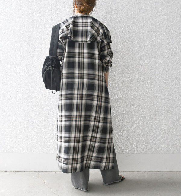 SHIPS any「SHIPS any:〈洗濯機可能〉ペール チェック ヨーク フリル ワンピース」|ワンピース|